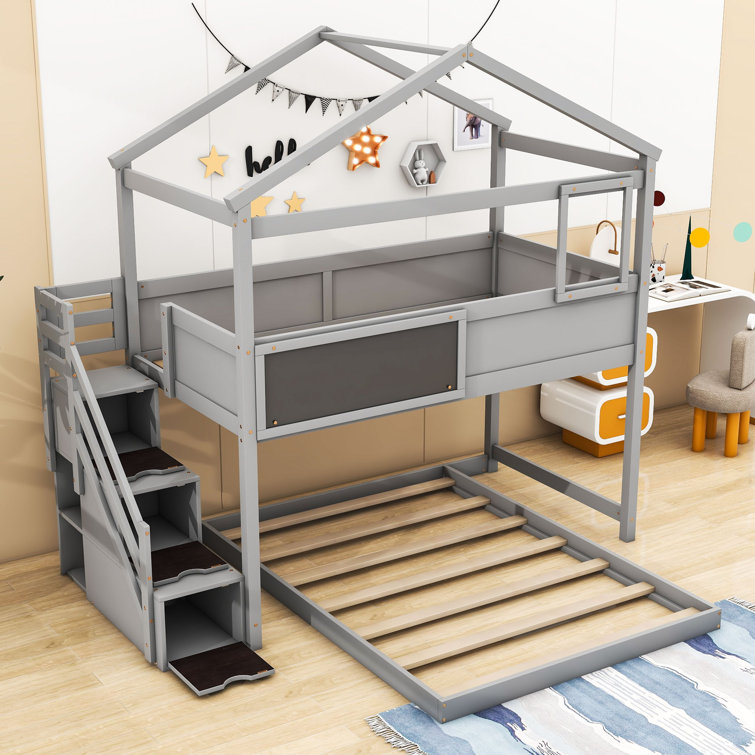 Harper Orchard Sisemore Twin over Full LShaped Bunk Beds by Harper